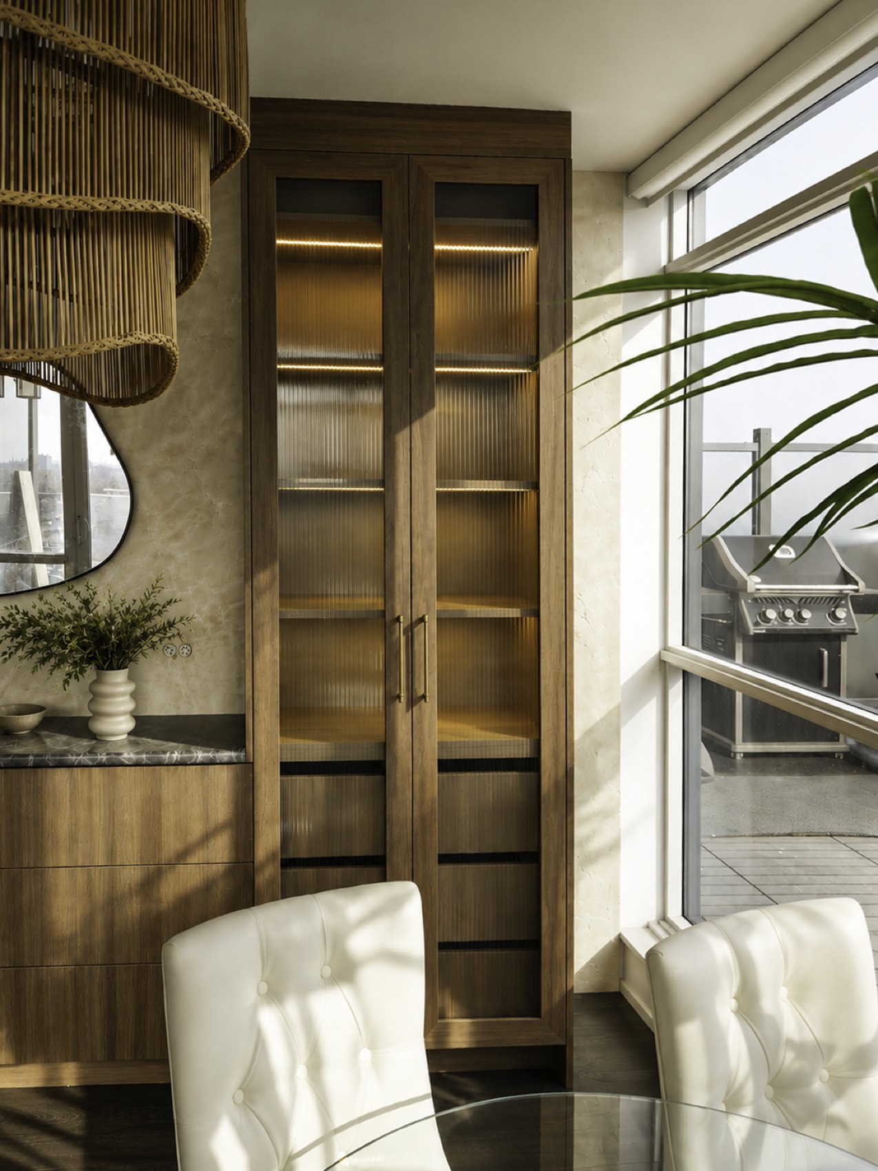 Illuminated Wall Unit & Fireplace 3
